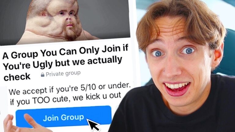 I tried to join facebook groups for UGLY people