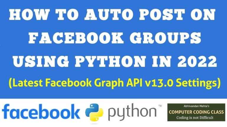 Auto post on Facebook group with python, how to post on multiple facebook groups at once, Graph API