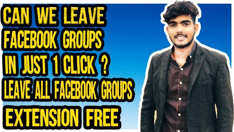 Can We Leave Facebook Groups in Just 1 Click ? Facebook id Se Groups Leave Kren With Extension