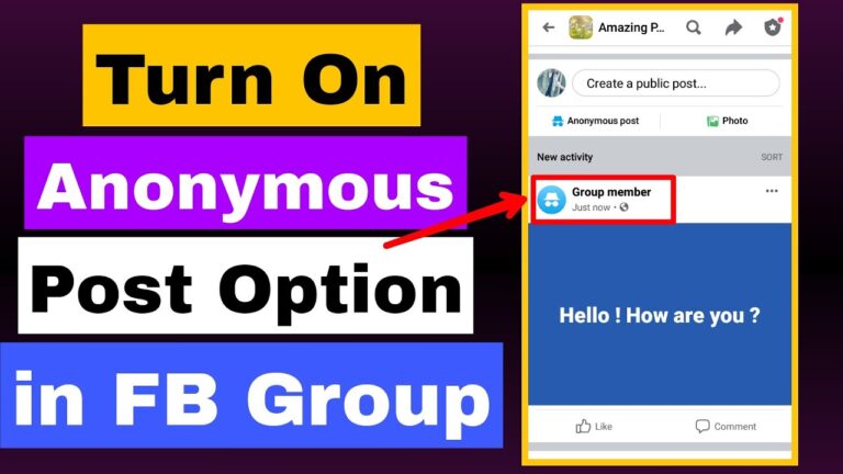 How to turn on Anonymous post option in Facebook Group – easiest method