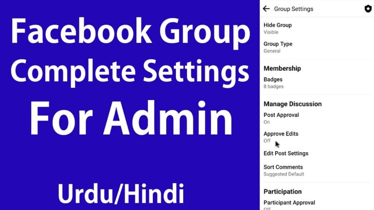 Facebook Group Complete Settings | Admin Settings For FB Group | Complete Tutorial In Hindi/Urdu
