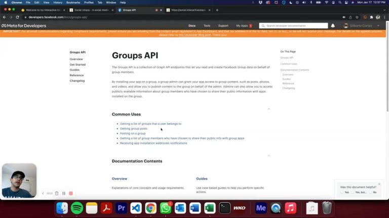 Facebook / Meta Groups API