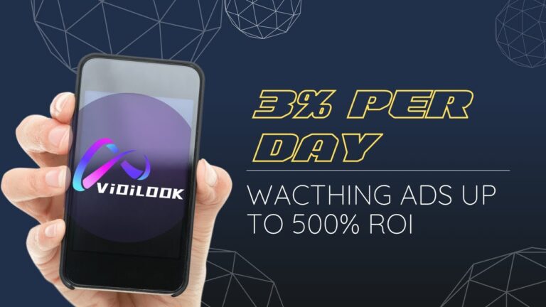 5X YOUR MONEY BY WATCHING ADS | VIDILOOK 3% / DAY | HOTTEST PROJECT OUT | PASSIVE INCOME| USDT TRC20